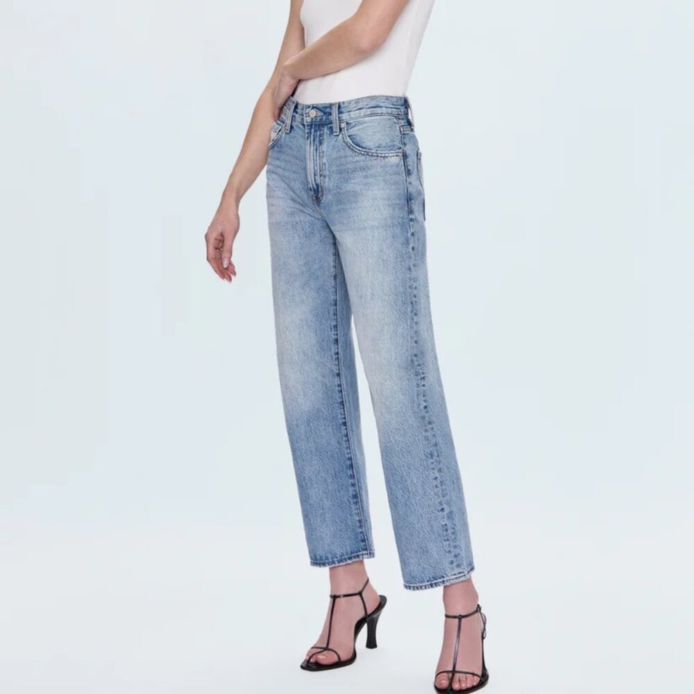 pistola Light Blue 'Bowie' Cropped Straight Jeans - Picture 3 of 9